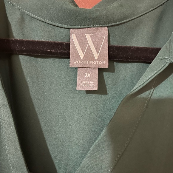 Worthington Womens Long Sleeve Blouse - Picture 2 of 3
